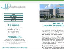 Tablet Screenshot of northlakepulmonary.com